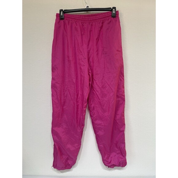 Puma  Vintage Hot Pink,‎ Track Pants | Size Large Nylon Ankle Zipper Fully Lined - Picture 1 of 11